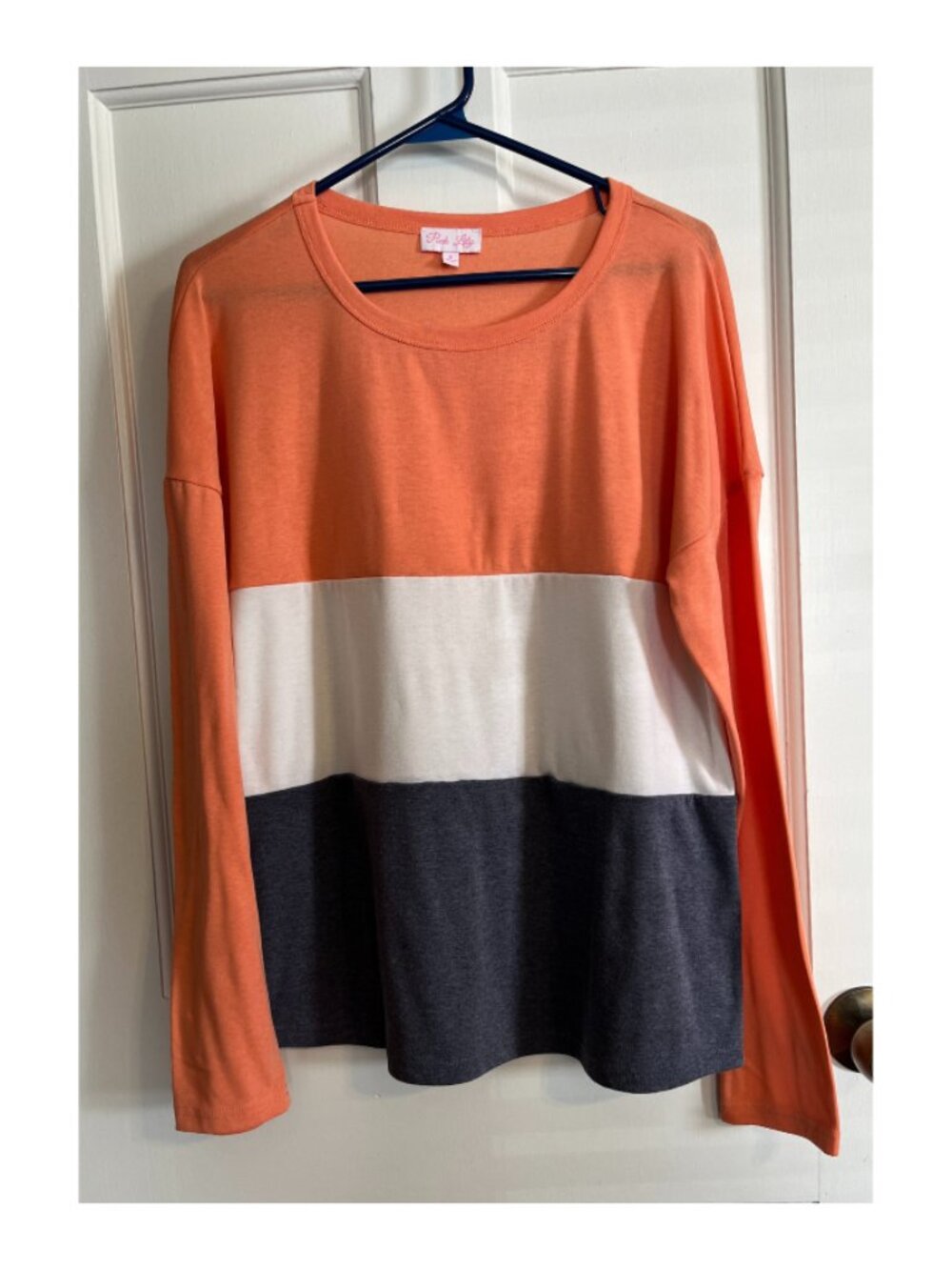Pink Lily oversized long sleeve shirt